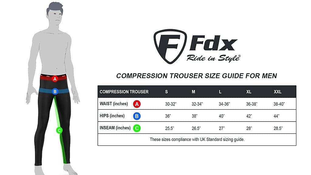 FDX Męskie rajstopy kompresyjne, wysoce oddychające, lekkie legginsy, szybkoschnące spodnie na dole z warstwy bazowej na cały sezon do biegania, siłowni, fitnessu, treningu, ćwiczeń