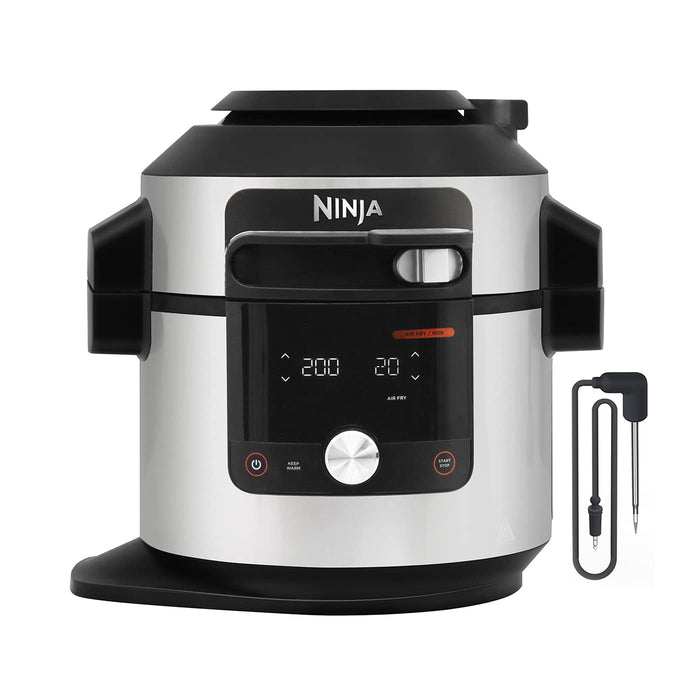 Ninja Foodi Max OL750EU wielofunkcyjne urządzenie do gotowania 14 w 1, 7,5 l, szybkowar, cyfrowy termometr do pieczenia, frytkownica na gorące powietrze, system Smart Cook