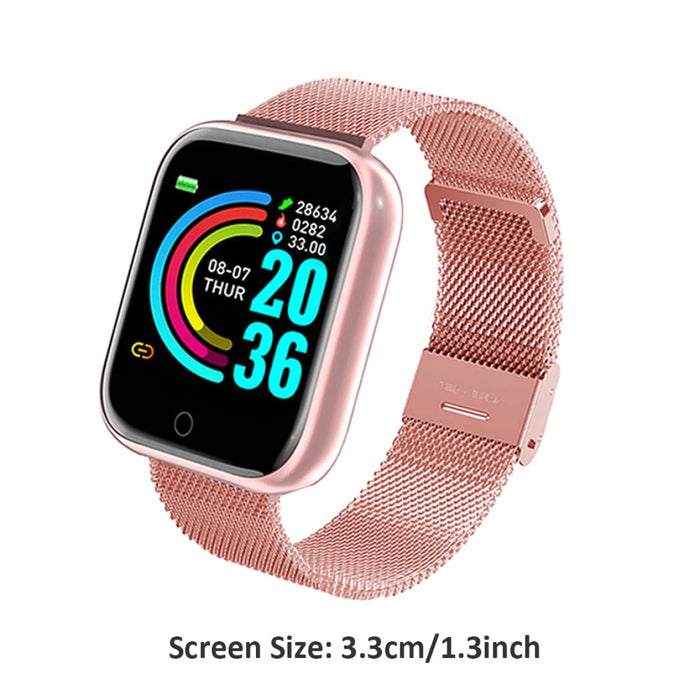 Smart Watch Waterproof Wodoodporne opaski USB Watch Y68 Smart Bransoletka Randwatch Tętno ciśnienie krwi Tracker Fitness Różowe smartwatche