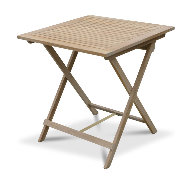 GRASEKAMP Qualität seit 1972 10971 stół składany z drewna tekowego 70 x 70 cm stół ogrodowy stół bistro stół balkonowy meble ogrodowe, naturalny