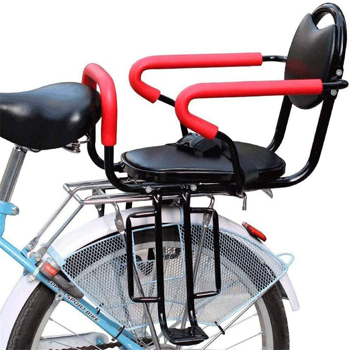Fotelik rowerowy dla dzieci, zdejmowane tylne siedzenie rowerowe, uchwyt dziecięcy z antypoślizgowymi podłokietnikami i pedałami, dla dzieci w wieku 2–6 lat