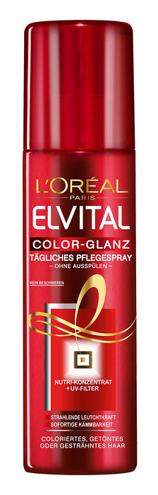L'Oréal Paris Elvital Color-Glanz spray pielęgnacyjny, 2 sztuki w opakowaniu (2 x 200 ml)