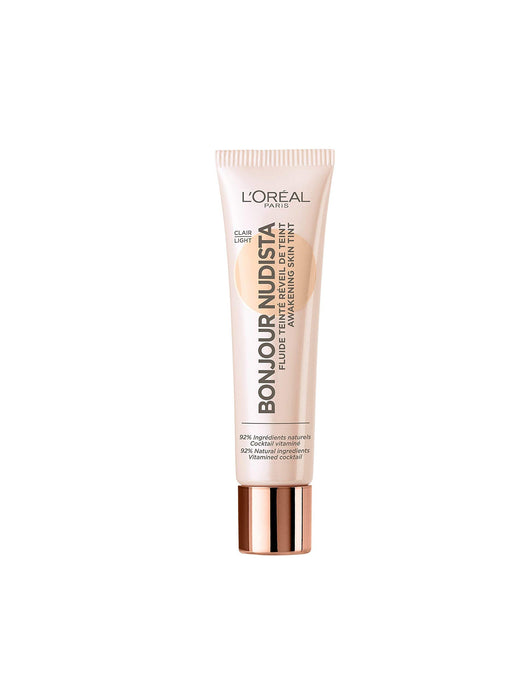L'Oréal Paris Bonjour Nudista Awakening Skin Tint BB Cream in Light, nadaje cerze naturalnie lśniące wykończenie, nawilżający