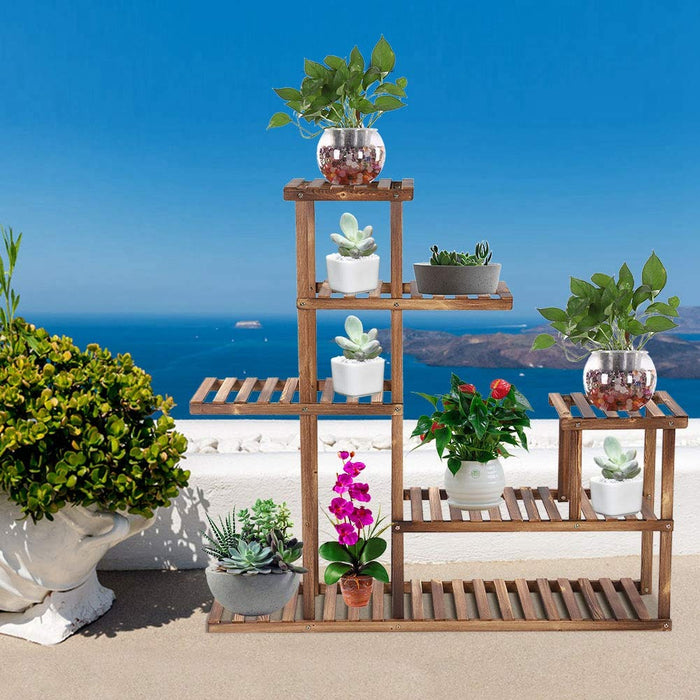 Rodipu Stojak na rośliny, stojak na kwiaty, regał na kwiaty stojak na rośliny na ogród balkon ogród stojak na narzędzia akcesoria ogrodowe