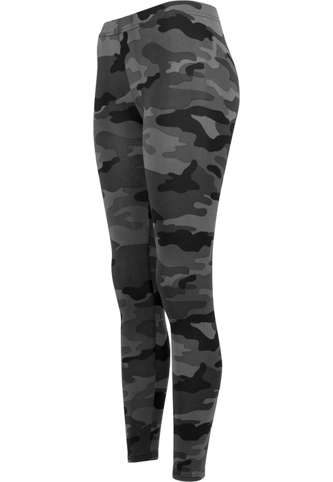 Urban Classics Damskie legginsy kamuflaż wygodne spodnie sportowe, rozciągliwe spodnie treningowe z nadrukiem wojskowym, regularne przylegające dopasowanie, rozmiary: XS-5XL
