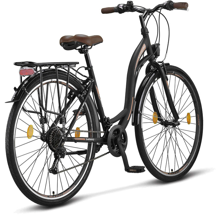 Licorne Bike Stella Premium City Bike rower miejski o średnicy koła 24, 26 i 28 cali – rower dla dziewcząt, chłopców, mężczyzn i kobiet – 21-biegowa przerzutka, rower holenderski, rower miejski