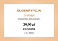 Subskrypcja 1 miesiąc