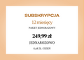 Subskrypcja jednorazowa na 12 miesięcy