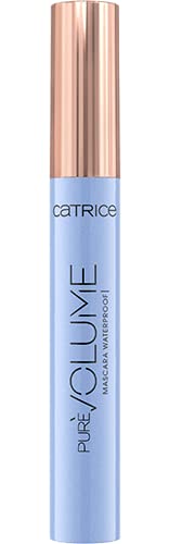 Catrice Pure Volume Mascara Waterproof, tusz do rzęs, nr 010 Black Waterproof, czarny, zwiększający objętość, z olejkami, odporny na ścieranie, naturalny, wodoodporny, wegański, bez perfum (10 ml)