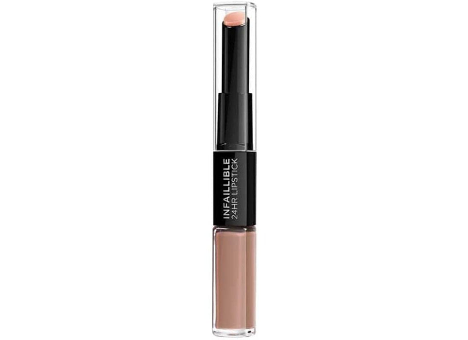 L'Oreal Paris Infaillible pomadka do ust, 113 Invincible Sable / Liquid Lipstick do ust na 24 godziny, pełne usta z nawilżającą pielęgnacją ust, balsam do ust, 1 szt