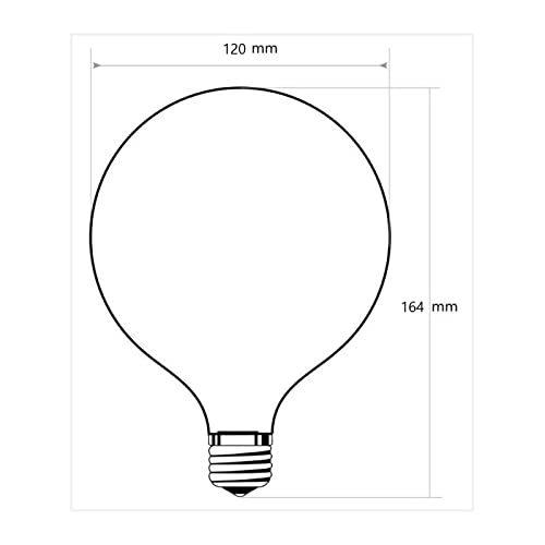 JANDEI - Żarówka LED Globe 270º, G120, Gwint E27, 18W (odpowiednik 140W) 6000K, 1800 Lumenów (Zimna biel)