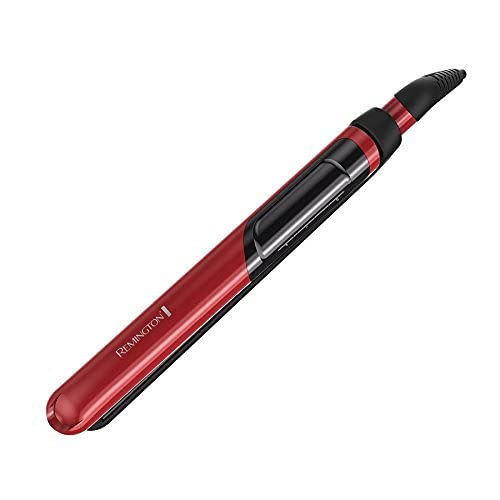 Remington prostownica do włosów, powłoka ceramiczna z proteinami jedwabiu, zakres temp. 150-235°C, funkcja Turbo, szybkie nagrzewanie, obrotowy przewód, eleganckie etui, czerwono-czarna, Silk S9600