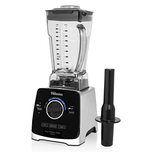 Tristar BL-4473 VitaPower Blender 2000 – 2 l pojemnik do miksowania z tritanu, bez BPA, 2000 W, czarny, srebrny