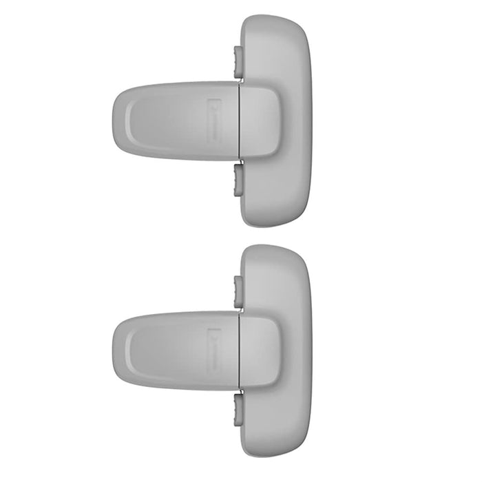 Zamek Do Drzwi Dziecko Bezpieczeństwo Drzwi Uchwyt Double Przycisk Lodówka Zablokuj uchwyt do drzwi do drzwi do drzwi AGD Zamek Do Drzwi Pokojowych (Color : Refrigerator lock gray 2 pack)