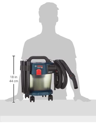 Bosch Professional System profesjonalny 18 V: akumulatorowy odkurzacz do pracy na sucho i mokro GAS 18V-10 L (bez akumulatora, wąż 1,6 m, 3 rury, opakowanie kartonowe)