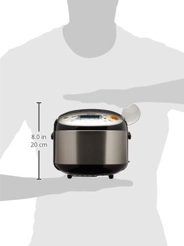 Zojirushi NS-LGC05XB Micom Rice Cooker & ciepło, 3 miseczki (bez pudełka), czarna nierdzewna