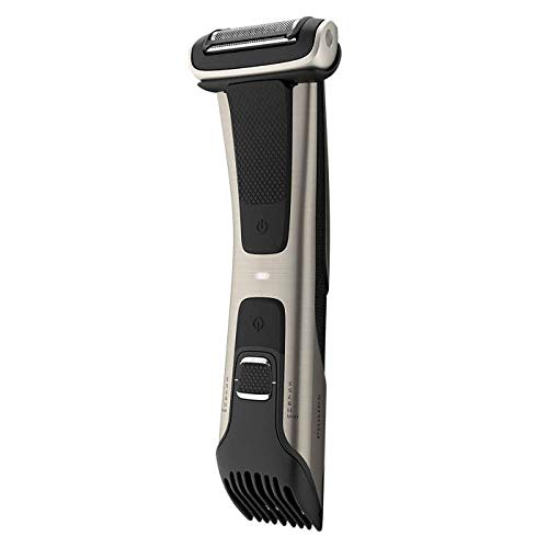 Philips Golarka do ciała z serii 7000 do stosowania pod prysznicem, Przyjazna skórze golarka, Dwustronna konstrukcja, Golarka 4-D dopasowująca się do ciała, Wbudowany trymer (3-11 mm), BG7025/15