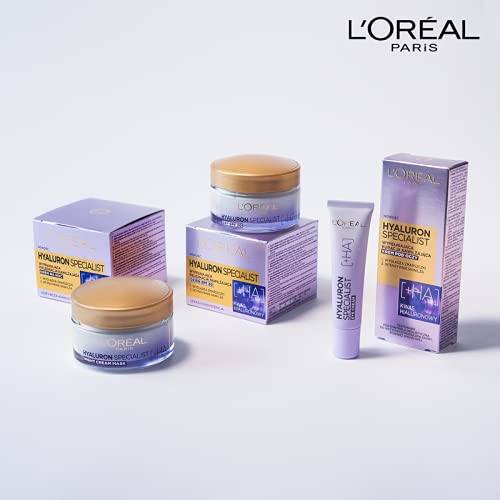 L'Oréal Paris Hyaluron Specialist nawilżający krem do twarzy na noc 25+, dwa rodzaje kwasu hialuronowego, 50 ml