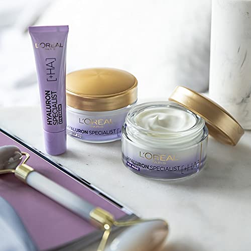 L'Oréal Paris Hyaluron Specialist nawilżający krem do twarzy na noc 25+, dwa rodzaje kwasu hialuronowego, 50 ml