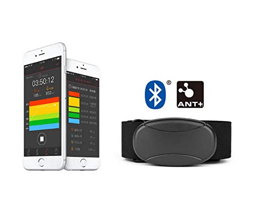 Pasek Bluetooth 4.0 i ANT i 5 kHz niekodowany do Runtastic, WAHOO, STRAVA, do aplikacji Android takich jak Samsung S3 / S4 / S5 / S6 / S8 / S9 / S10, SONY, LG, HTC, Google.