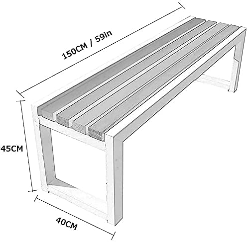 Ławka zewnętrzna Ławka Patio Weranda przednia Meble parkowe Ławki ogrodowe Ławka zewnętrzna Odporne na warunki atmosferyczne Ławki tarasowe z żeliwną ramą