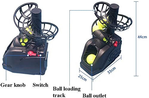 QiHhhh Piłka tenisowa, maszyna do rzucania piłki tenisowej, lekkie urządzenie do gry w tenisa, wtyczka/baterie