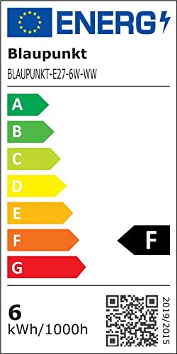 Blaupunkt Żarówka LED E27 – Classic – żarówka LED – oświetlenie pomieszczenia – 6 W – zamiennik żarówki 48 W – ciepła biel 2700 K – lampa – energooszczędne i oszczędne światło – lampy LED – pojedyncze