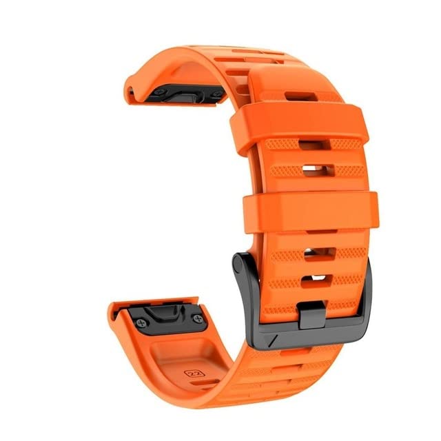 shuyao Pasek silikonowy do zegarka Garmin Fenix 6 6X Pro 5 5X Plus S60 935 MK2 EasyFit pasek na nadgarstek (kolor: Pomarańczowy, rozmiar: 26 mm Descent Mk1 MK2)