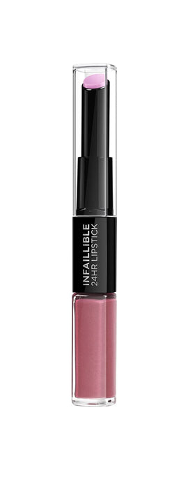 L'Oréal Paris Make-up Infaillible pomadka do ust, 213 Toujours Teaberry / Liquid Lipstick na 24 godziny, pełne usta z nawilżającą pielęgnacją ust, balsam do ust, 1 szt