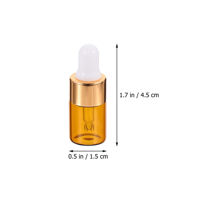 HEALLILY 25 Sztuk Szklane Butelki Z Kroplomierzem Wielokrotnego Napelniania Jasne Butelka Z Kroplomierzem Pusta Nalewka Butelki Fiolki Dla Olejki Eteryczne Perfumy 2Ml