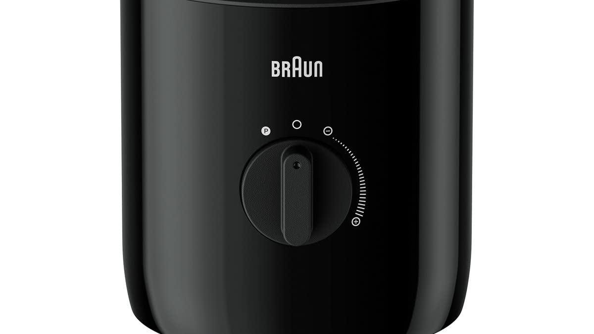 Braun PowerBlend 3 JB 3150 BK blender stojący – 1,5 l szklana nasadka, pomocnik kuchenny do rozdrabniania, purée i miksowania, 800 W, czarny