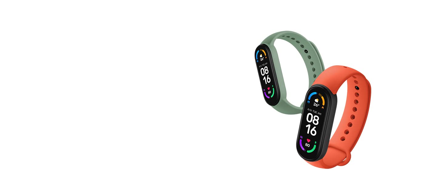 Xiaomi Mi Band 6, wyświetlacz o przekątnej 3,9 cm (1,56 cala), inteligentna bransoletka, monitor tętna, opaska Bluetooth, język angielski i chiński