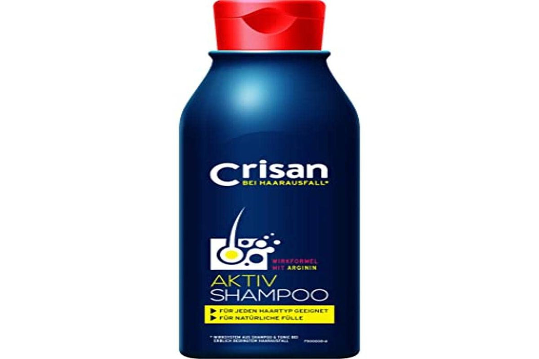 Crisan Aktywny szampon, 250 ml, szampon przeciwko wypadaniu włosów, środek do pielęgnacji włosów do cieniowania włosów, z recepturą argininy, pielęgnacja włosów dla mężczyzn i kobiet