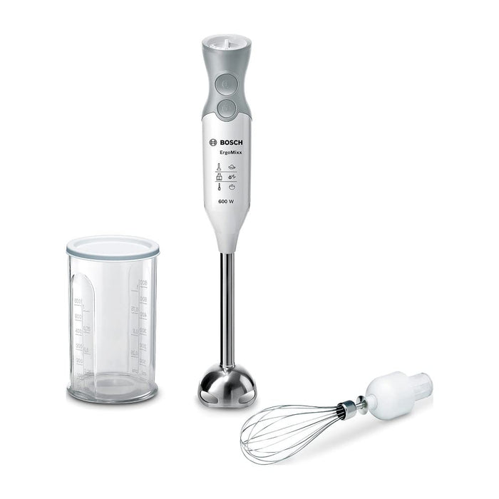Bosch Hausgeräte Ergo Mixx MSM66130 blender ręczny, stal nierdzewna, srebrny, biały