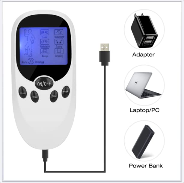 GUBAOPQLA TENS MACTER MASICE STimulator do Bólu Odciążenie TENS Jednostka 6 Tryby Masager Body Cyfrowy terapia akupunktury urządzenie Elektryczne stymulowanie mięśni pulsu Ból Ból