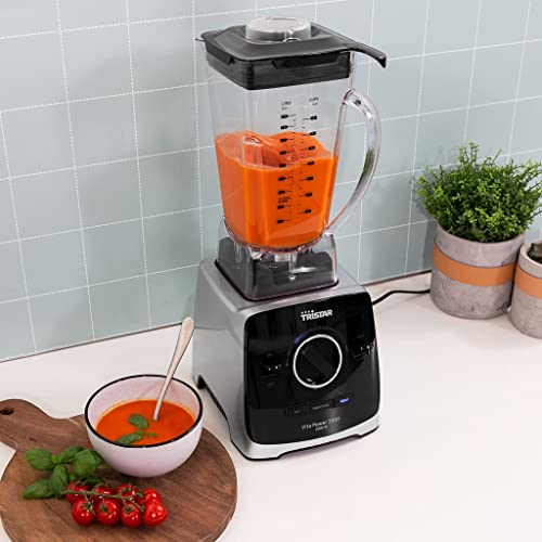 Tristar BL-4473 VitaPower Blender 2000 – 2 l pojemnik do miksowania z tritanu, bez BPA, 2000 W, czarny, srebrny