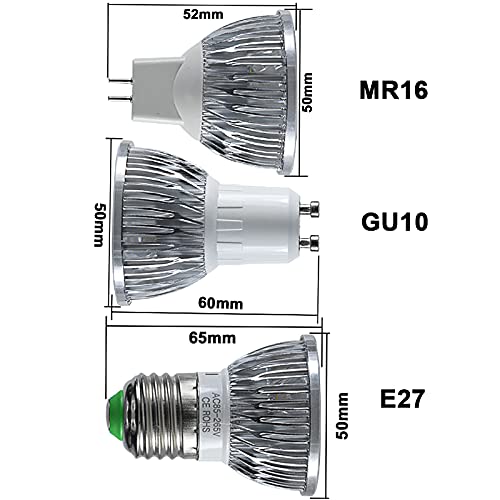 GHC LED-verlichting 1 PACK LED Żarówka Ciepłe Białe Car Light 24 V 12V Spotlight 3W MR16 E27 GU10 High Power 110 V 220 V 12 24 V VOLT Reflektory Lampa oszczędzająca energię