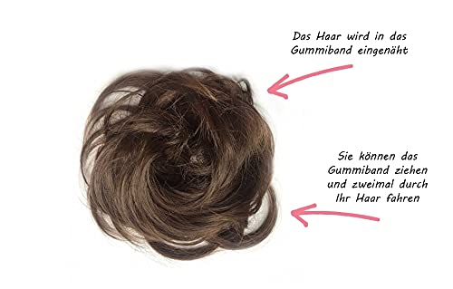 CAMERON HAIR Doczepiany Kok na Gumce, Ciemnobrązowy, Gęsty, Naturalny Połysk, Miękki, Wytrzymały, Suszenie, Modelowanie, Prostowanie, Treska, Liczne Warianty