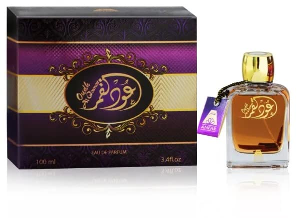 Perfumy Oudh AL Qamar 100ml Unisex Arabski Zapach wyprodukowany w Dubaju Drzewny, pikny, bursztynowy i intensywny piżmo