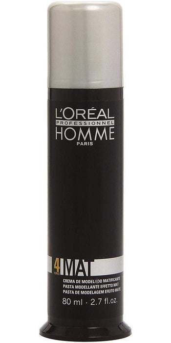 L'Oréal Professionnel Paris Homme Mat, pasta do modelowania z długotrwałym efektem matowym, do modelowania pasemek, 80 ml