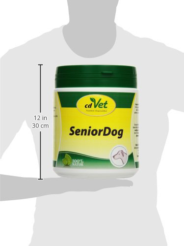 cdVet Naturprodukte SeniorDog 250 g - pies - suplement pokarmu uzupełniającego - deficyty - zioła + witaminy + żelazo - bezchładność - po chorobie + operacji - brak zwinności - u starszych zwierząt -