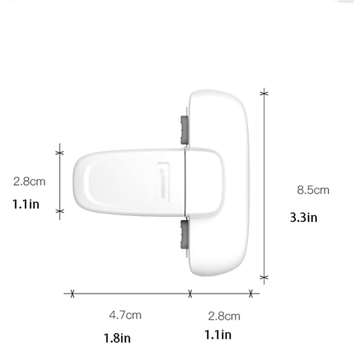 Zamek Do Drzwi Dziecko Bezpieczeństwo Drzwi Uchwyt Double Przycisk Lodówka Zablokuj uchwyt do drzwi do drzwi do drzwi AGD Zamek Do Drzwi Pokojowych (Color : Refrigerator lock gray 2 pack)