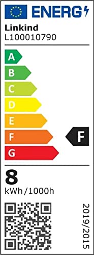 Linkind 8,2 W żarówka LED, zamiennik żarówki 60 W, E27 2700 K, ciepła biel, 806 lm kąt świecenia 200°, ErP, certyfikat CE, opakowanie 6 sztuk