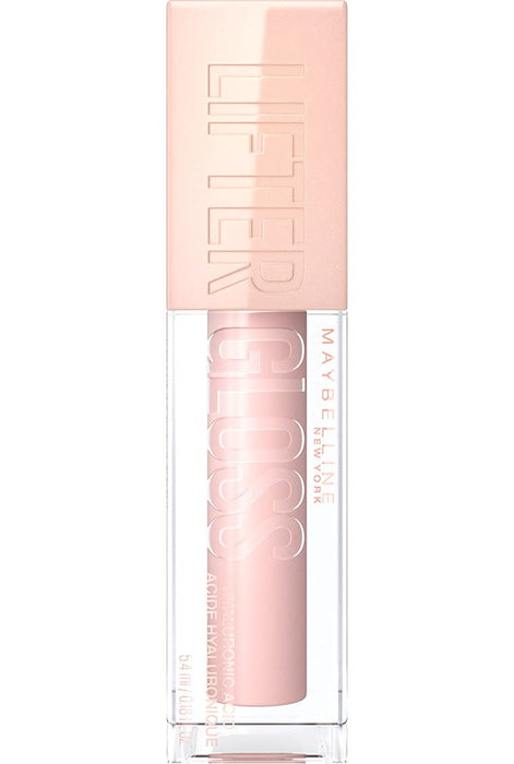 Maybelline New York Lifter Gloss błyszczyk do ust wyjątkowy blask, formuła z kwasem hialuronowym i witaminą E, wygodna aplikacja, 002 Ice, 5 ml