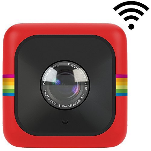 Polaroid Cube+ 1440p Mini Lifestyle Action kamera z Wi-Fi i stabilizatorem obrazu (czerwona)