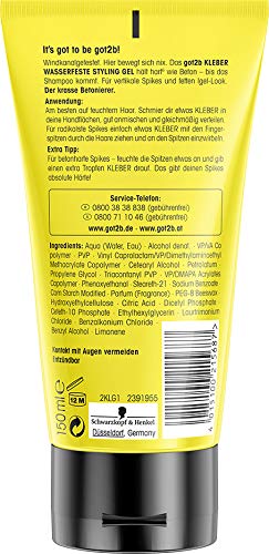 Schwarzkopf Got2B Żel Wodoodporny do Stylizacji Włosów, 150 ml
