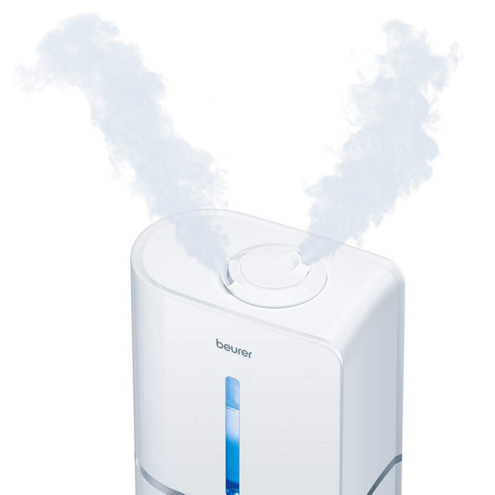 Beurer LB 45 nawilżacz powietrza z ultradźwiękowym nebulizowaniem do nawilżania powietrza w pomieszczeniu, z funkcją aromatu, do pomieszczeń do 30 m², cichy