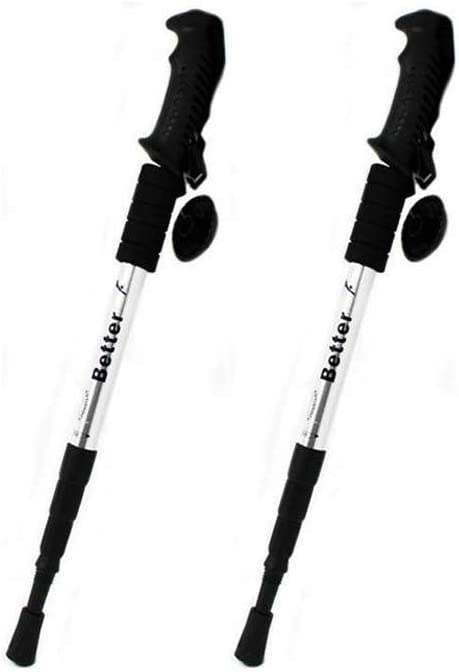 Para teleskopowych kijków trekkingowych Antishock Nordic Walking - regulowany rozmiar od 50 do 110 cm