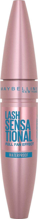 Maybelline New York Lash Sensational wodoodporny rozdzielający i pogrubiający tusz do rzęs, maskara nadająca objętość bez grudek i sklejania, 01 Black, 9,5 ml