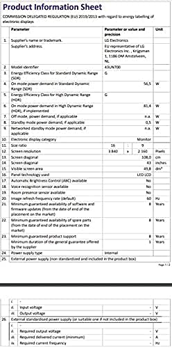 LG 43UN700-B, Monitor, Czarny